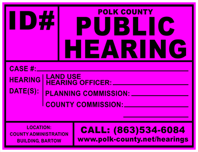 public hearing sign
