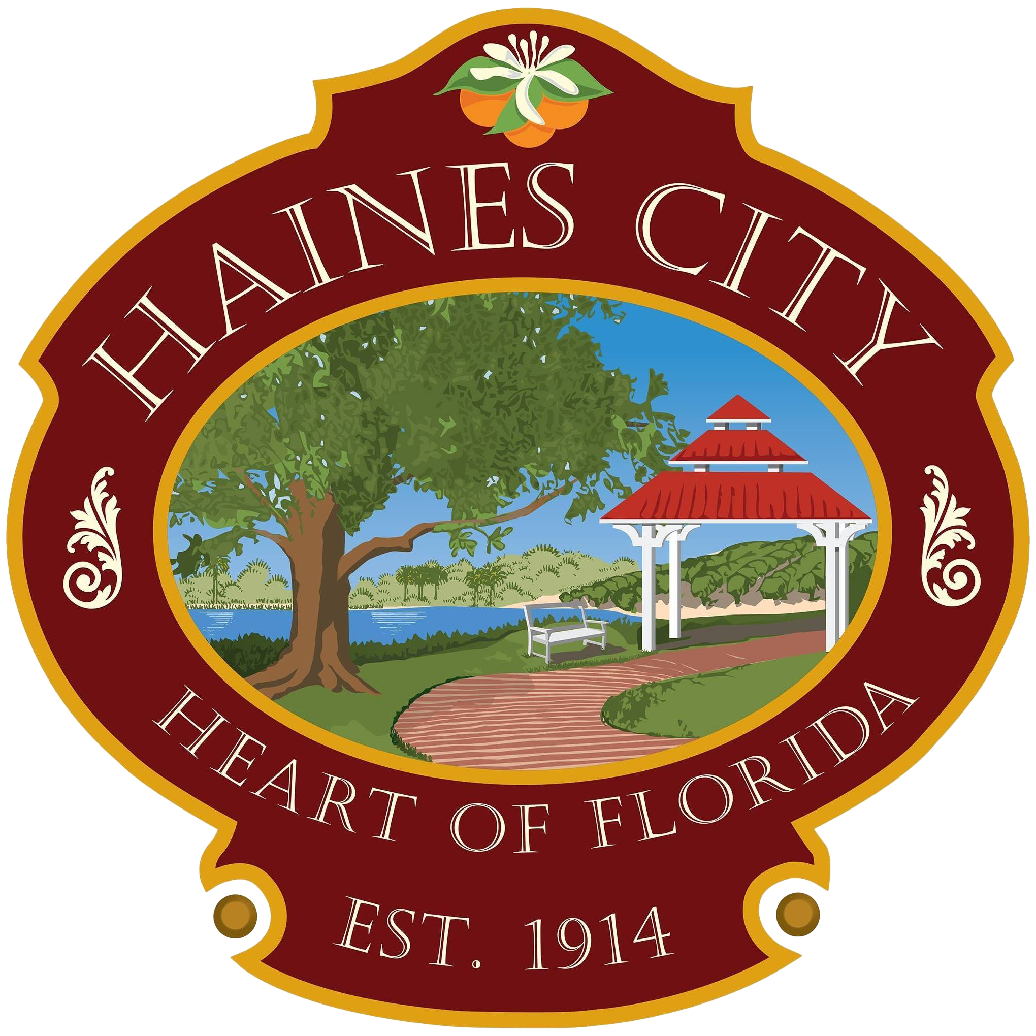 Logotipo de la ciudad de Haines City - Corazón de Florida
